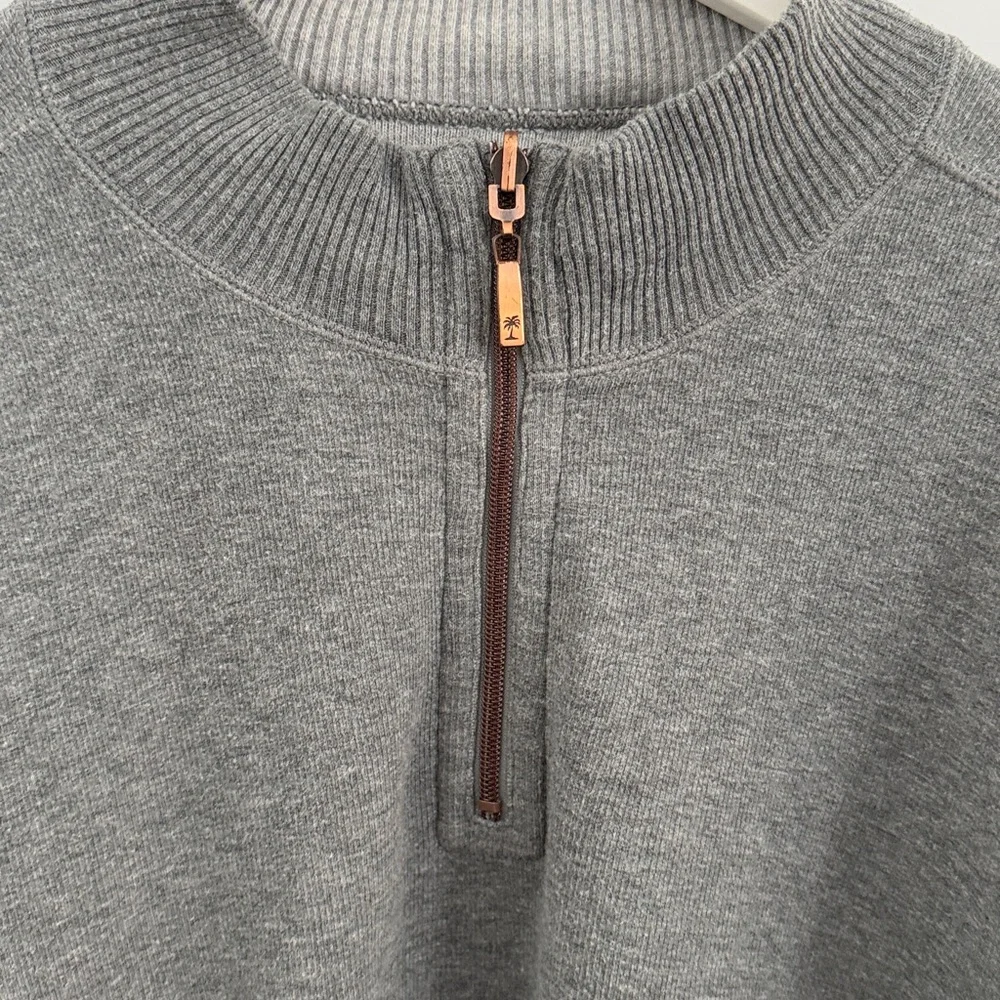 Tommy Bahama grey quarter‎  Zip-Up Sweater